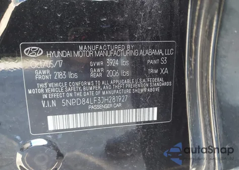 2018 Hyundai Elantra Value Edition from USA, damaged, VIN 5NPD84LF3JH281927